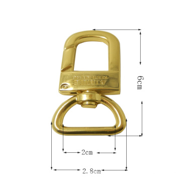 Rigging Hook Gold Plate Zinc Alloy Swivel Hook, Snap Hook